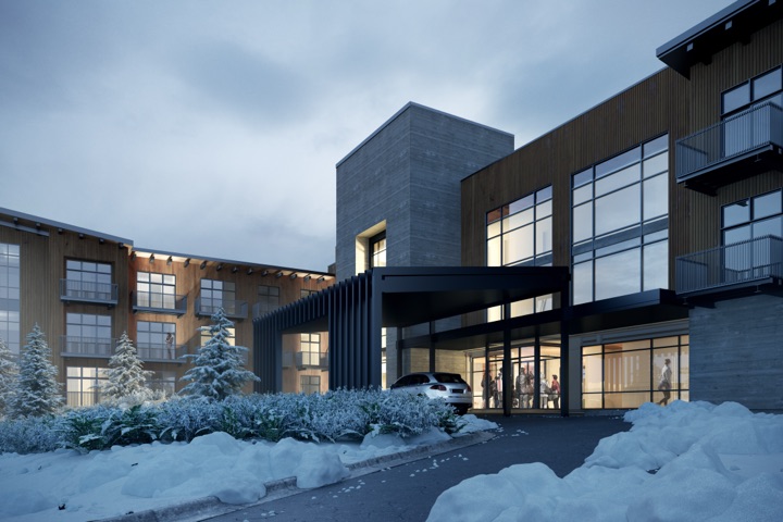 The Ascent Hotel — Architect's rendering of this property — a drawing, not a photograph.