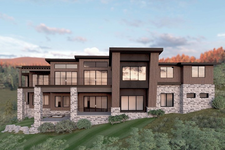 Red Ledges — Architect's rendering of this property — a drawing, not a photograph.